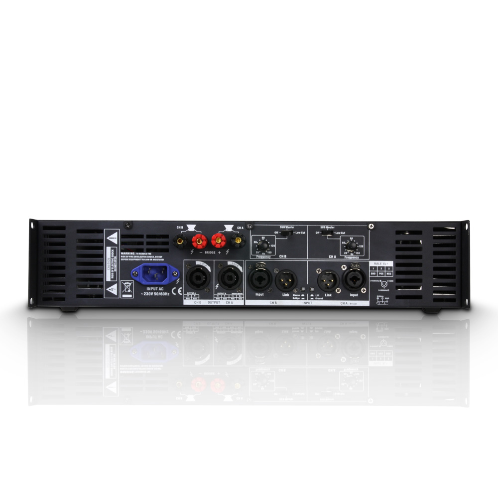 Âm ly 2 kênh chuyên nghiệp với bộ lọc tần số thấp DEEP2 2400 X - LD Systems